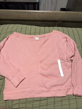 Caslon waffle knit top NWT